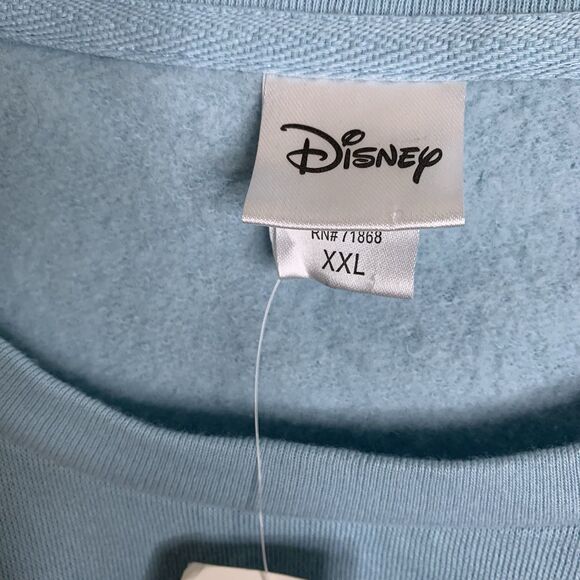 Disney Lilo & Stitch Crop Sweatshirt Women’s Size 2XLXXL Blue Long Sleeves New - Picture 4 of 8